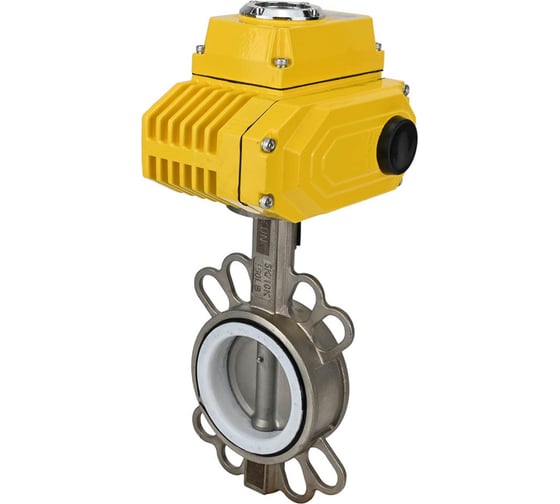 Изображение товара Затвор DN.ru 316L-316L-PTFE Ду250 Ру16 с электроприводом QT-060 24В D050-01670