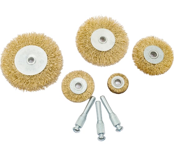 Изображение товара Набор щеток плоских металлических со шпильками (5 штук; 25, 38, 50, 63, 75 мм) ЕРМАК 656-034