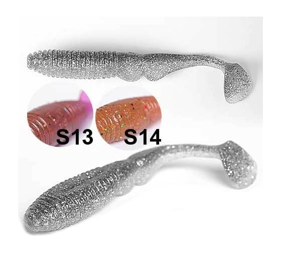Изображение товара Съедобные искусственные виброхвосты LUCKY JOHN LJ Pro Series MISTER GREEDY 3.0in, цвет S14, 7шт. 140115-S14