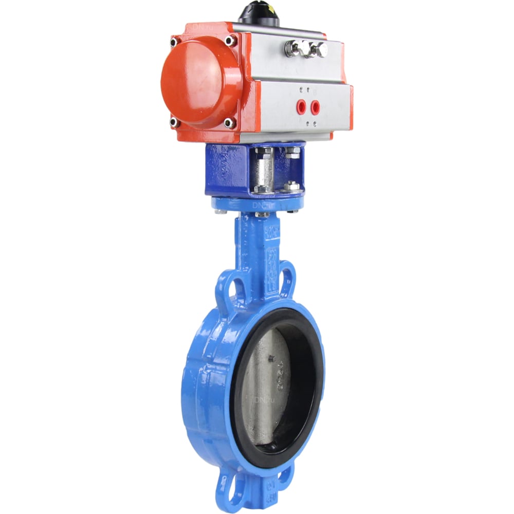 Изображение товара Затвор DN.ru WCB-316L-EPDM Ду65 Ру16 с пневмоприводом D050-02066