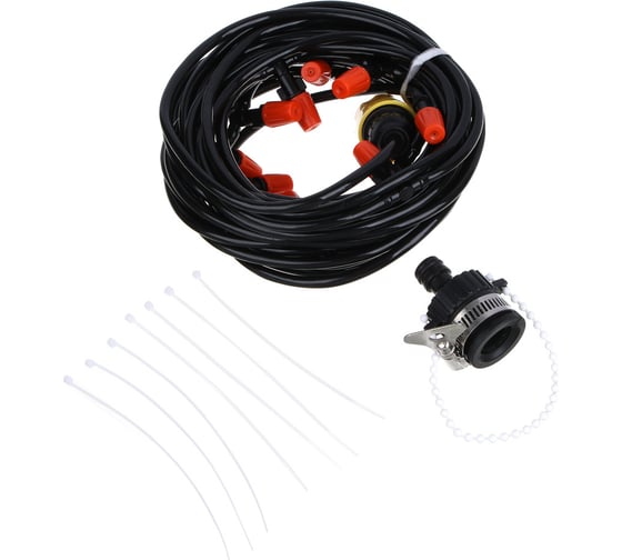 Изображение товара Система распыления туман Inbloom шланг-10м, распылитель 10шт., коннектор 1шт., штуцер 1шт, ПВХ 167-007