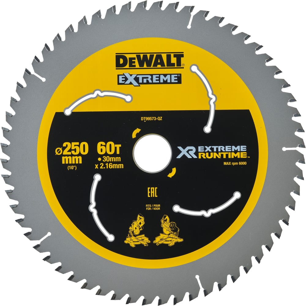 Изображение товара Пильный диск Dewalt DT99573 DT99573-QZ Универсальный 250x30x2.16 мм