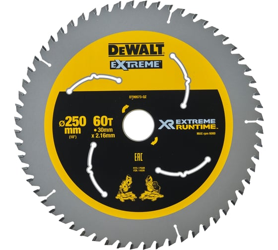 Изображение товара Пильный диск по мультиматериалу, Dewalt 250x30x2.16 мм DT99573 DT99573-QZ