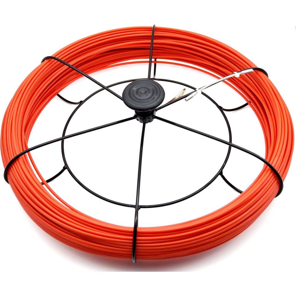 Изображение товара Протяжка стальная с нейлоновым покрытием Связьсервис d=3,5 мм 50 м в кассете №2