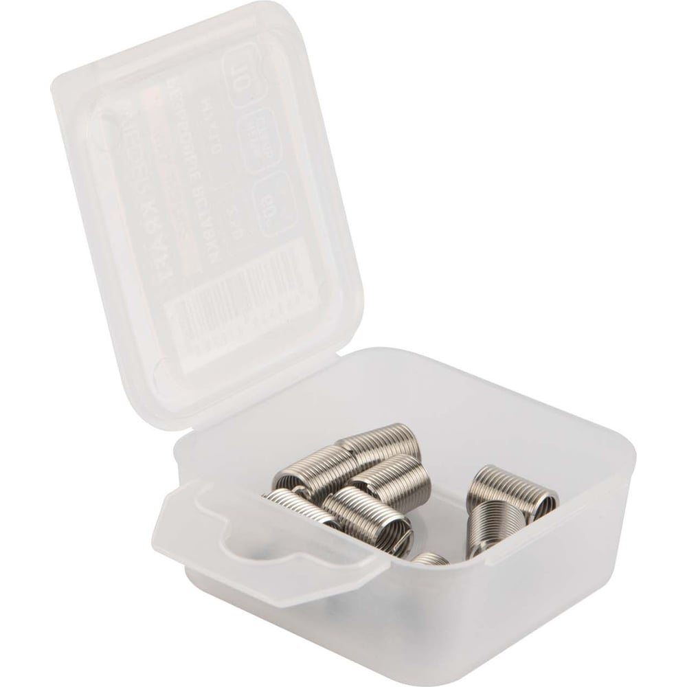 Изображение товара Набор вставок резьбовых WIEDERKRAFT M7x1.0, 2,5d, 10 предметов WDK-IN07102