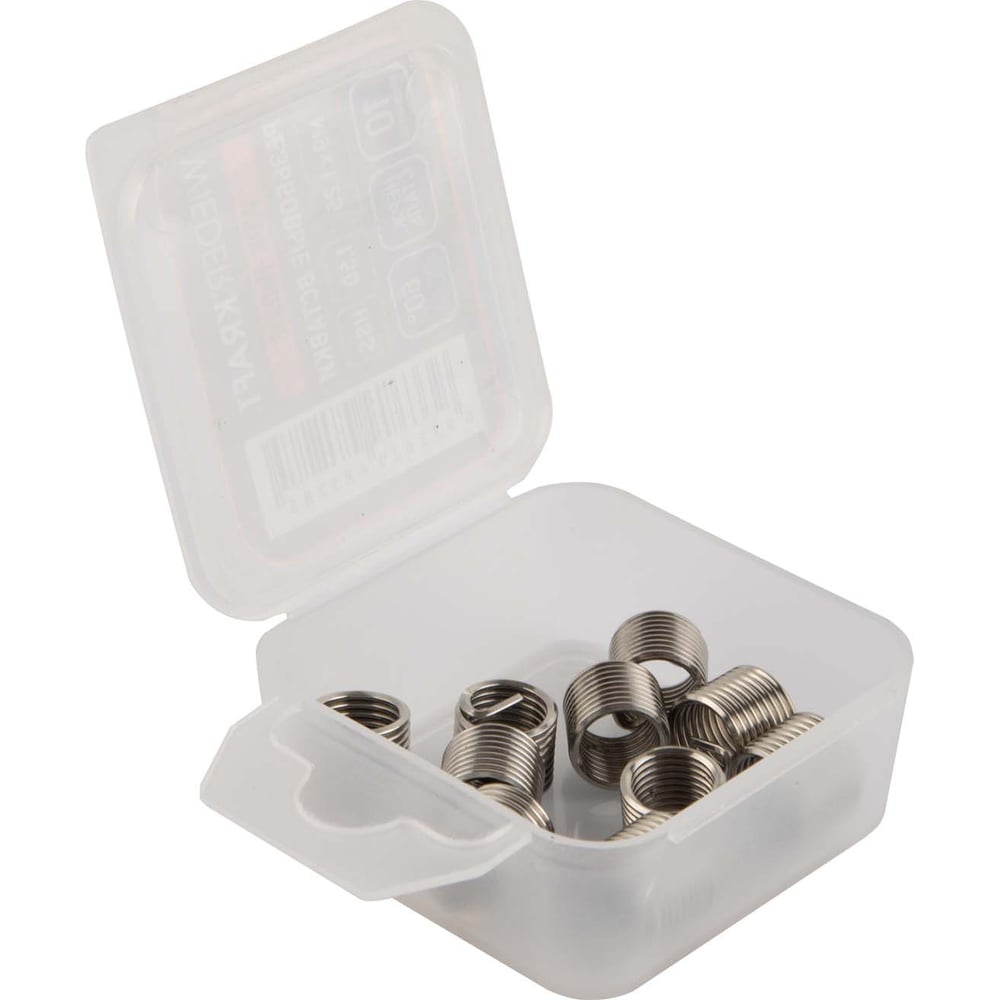 Изображение товара Набор вставок резьбовых WIEDERKRAFT M9x1.25, 1,5d, 10 предметов WDK-IN0912