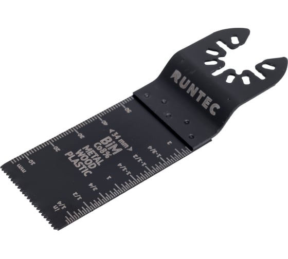 Изображение товара Насадка для МФИ (реноватора) пильная прямая RUNTEC BiM 34x55 мм по дереву, пластику и металлу RT-OCB34x55