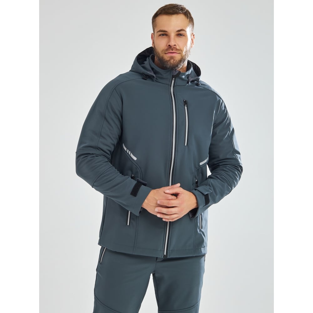 Изображение товара Мужская летняя куртка софтшелл Молния графит размер 120-124
