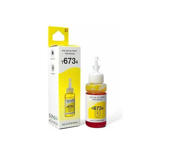 Изображение товара Чернила NV Print NVP T6734, для аппаратов Epson, 70 ml, Yellow, в коробке, совместимые NV-C13T67344A