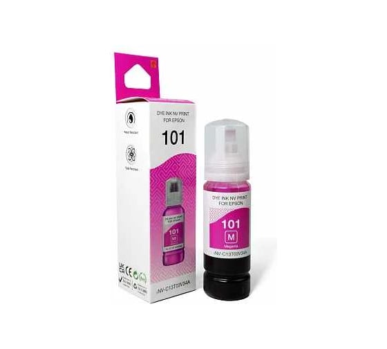 Изображение товара Чернила NV Print NVP 101, для Epson L4150, 70 мл, Magenta, в коробке, совместимые NV-C13T03V34A