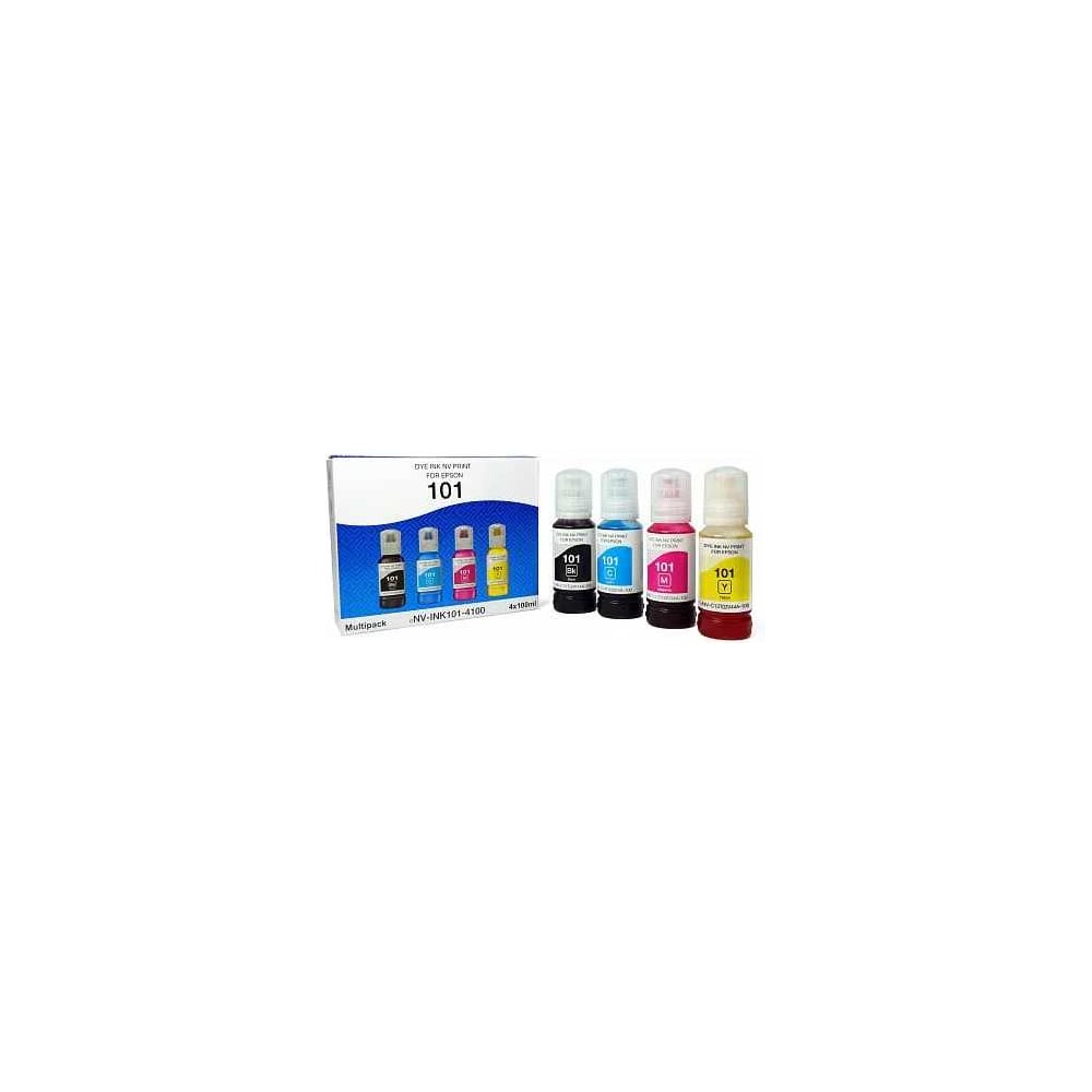 Изображение товара Чернила NV Print NVP 101 для принтеров Epson, набор 4 цвета по 100 мл совместимые NV-INK101-4100
