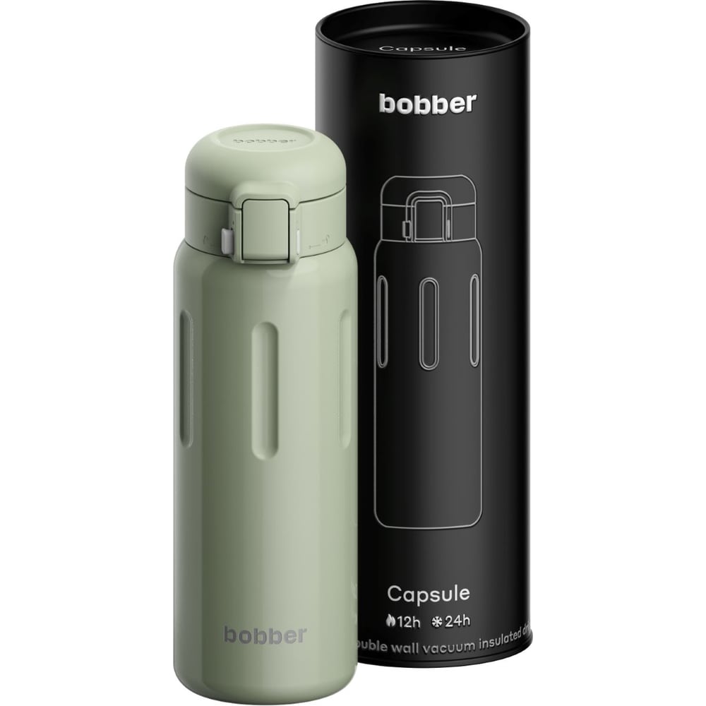 Изображение товара Термос питьевой вакуумный BOBBER Capsule-500 Sage Green нержавеющая сталь 0.5 л