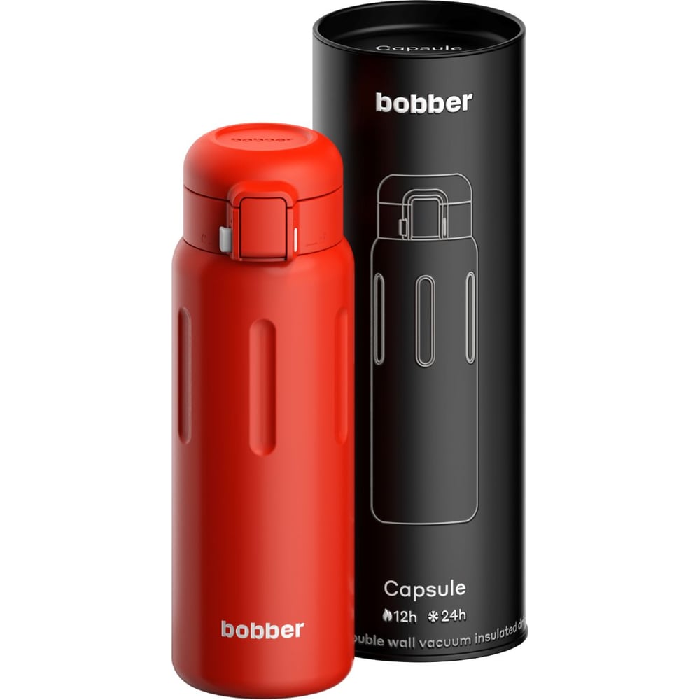 Изображение товара Термос питьевой, вакуумный, бытовой BOBBER 0.5 л Capsule-500 Cayenne Red