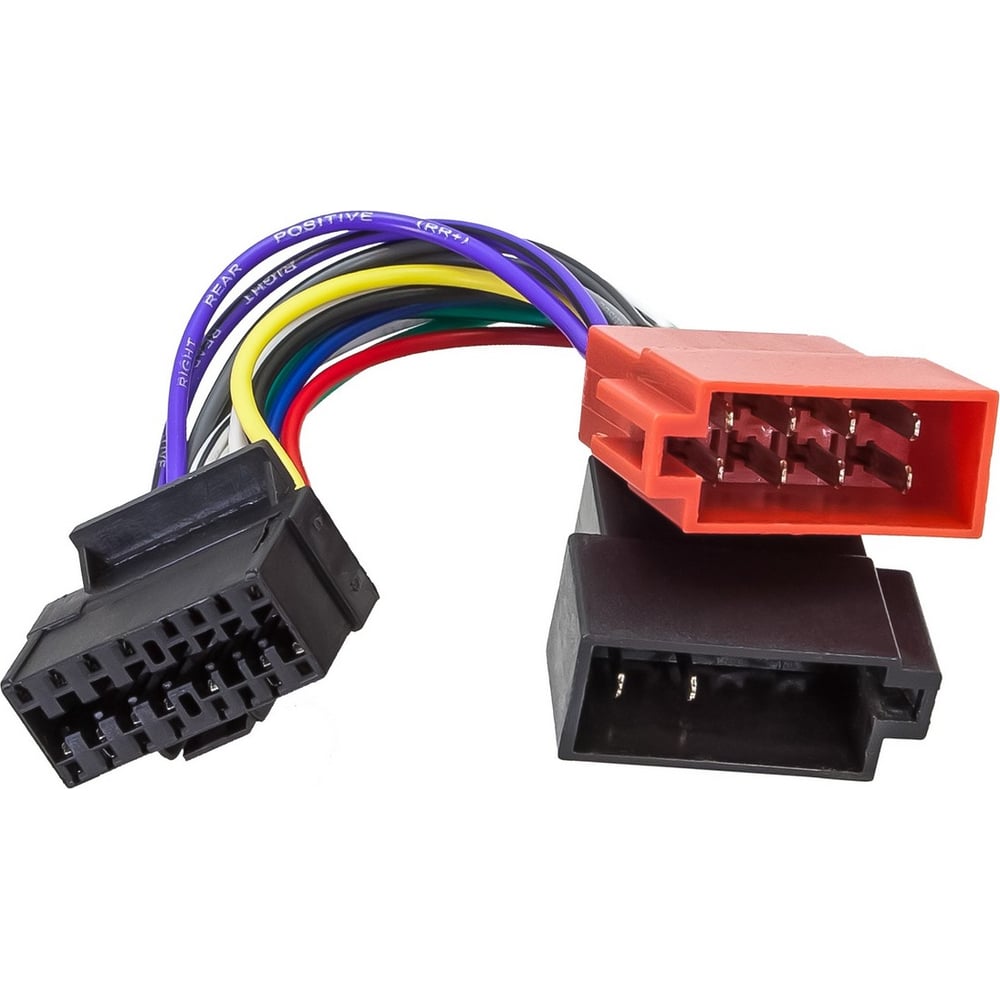 Изображение товара Разъем для магнитолы AURA ISO JVC, SONY 16 pin to ISO AWU-JV01