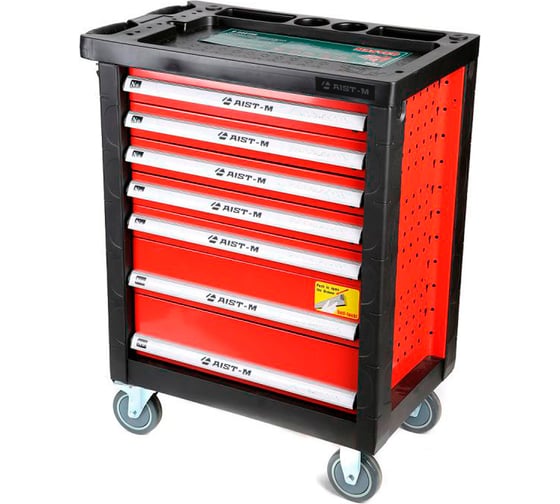 Изображение товара Тележка инструментальная с инструментом в наборе AIST 190 пр. 4-32мм (1/4",3/8",1/2") 6-гр. 7 ящиков // 0-909190-M 00-00026480