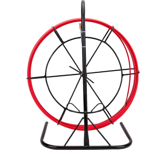 Изображение товара Протяжка для кабеля УЗК Связьсервис стальной пруток d=6 мм L=20 м в напольной кассете №3, красный 4687206276840