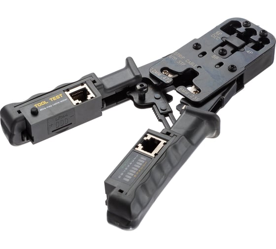 Изображение товара ИНСТРУМЕНТ ОБЖИМНОЙ С КАБЕЛЬНЫМ ТЕСТЕРОМ W&T WT-4106