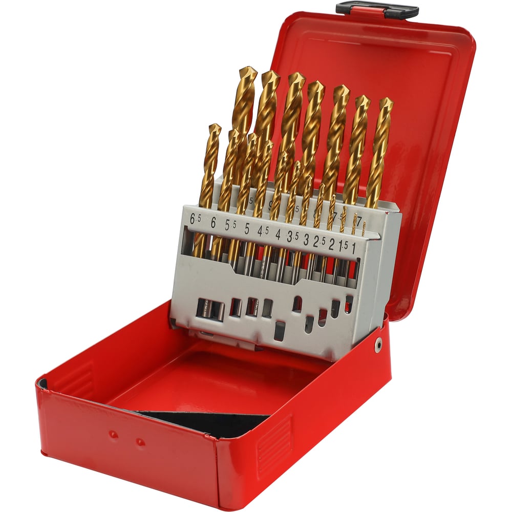 Изображение товара Набор сверл по металлу H-Tools серия Pro 1-10 мм 19 шт металлическая коробка