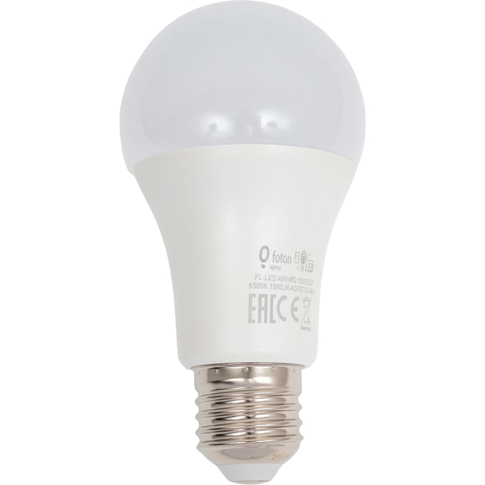 Изображение товара Лампа FL-LED A60-MO 12-48V AC-DC 15W E27 6500K 1500Lm FOTON_LIGHTING 616708