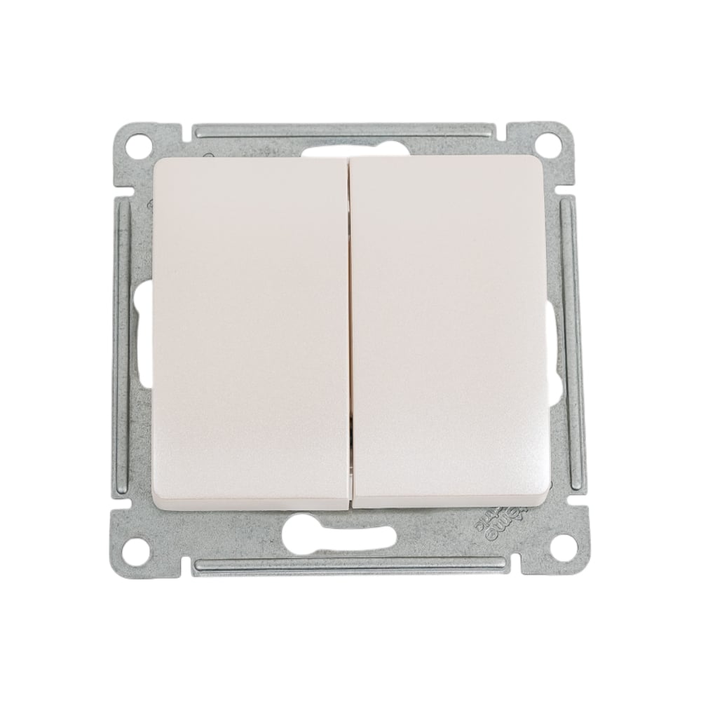 Изображение товара 2-клавишный механизм переключателя Systeme Electric Glossa IP20 10А перламутр