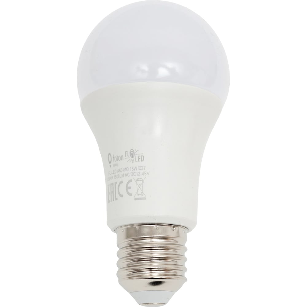 Изображение товара Лампа FOTON_LIGHTING FL-LED A60-MO 12-48V 4000K 1500Lm E27