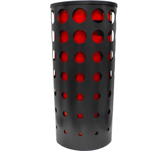 Изображение товара Урна металлическая уличная ПРОФМЕТСТИЛЬ Круг черно-красная 1149