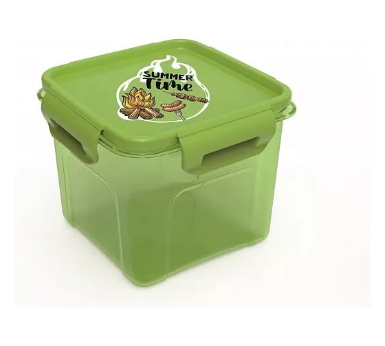 Изображение товара Контейнер квадратный Полимербыт Summer time 0.9 л 435721800