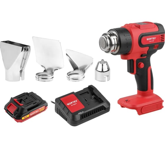 Изображение товара Аккумуляторная термовоздуходувка WORTEX CHG 5518 в коробке, ALL1 XLT SET 18 В, 1 скорость, 300-550 C 1333610