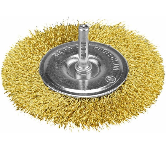 Изображение товара Кордщетка дисковая P.I.T. 63x0.3мм, латунированная витая проволока, хвостовик 6 мм APLS10-F063