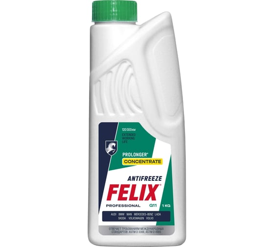 Изображение товара Антифриз FELIX PROLONGER-40 G-11, 1 кг, зеленый, концентрат 430206037