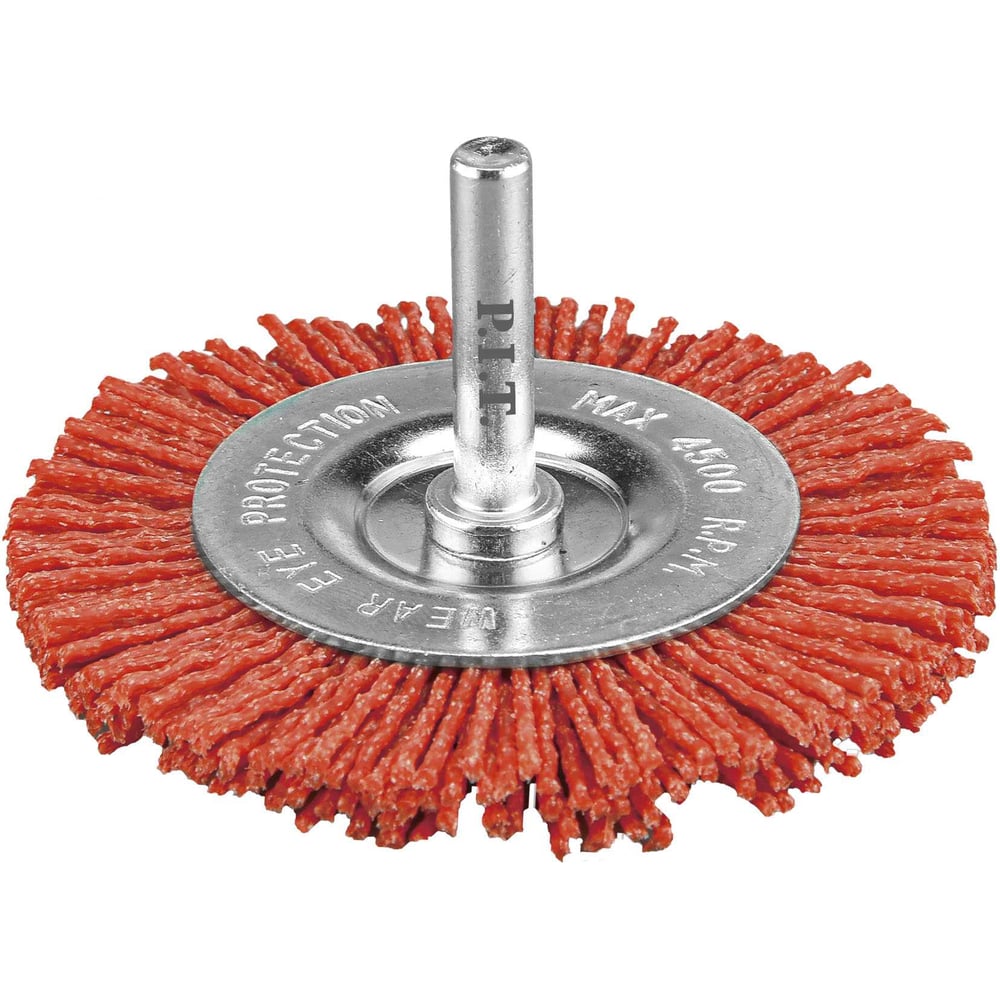 Изображение товара Кордщетка дисковая P.I.T. 75x1,2мм, нейлоновая проволока, хвостовик 6 мм APLS11-N075