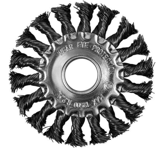 Изображение товара Кордщетка дисковая P.I.T. 100x0,5мм, стальная крученая проволока, отверстие 22,2 мм APLS12-T100