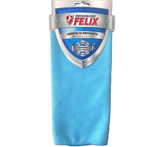Изображение товара Салфетка микрофибра для стекол, зеркал FELIX 411040072