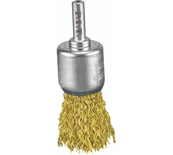 Изображение товара Кордщетка кистеобразная P.I.T. 30x0,3мм, латунированная витая проволока, хвостовик 6 мм APLS10-D030