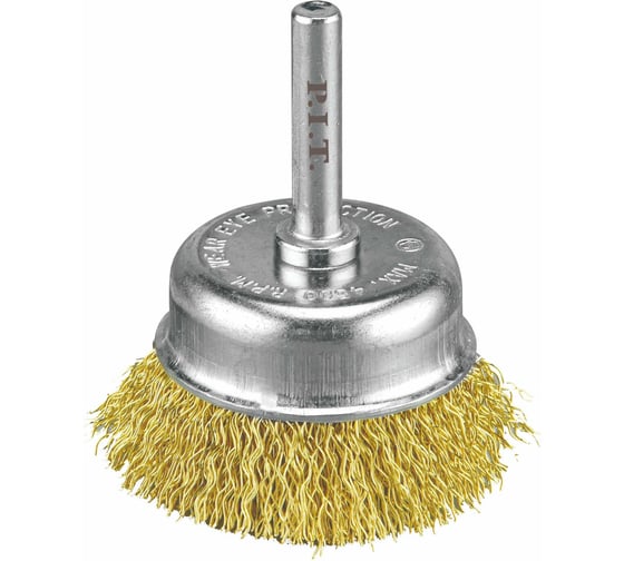 Изображение товара Кордщетка чашечная P.I.T. 63x0,3мм, латунированная витая проволока, хвостовик 6 мм APLS10-C063