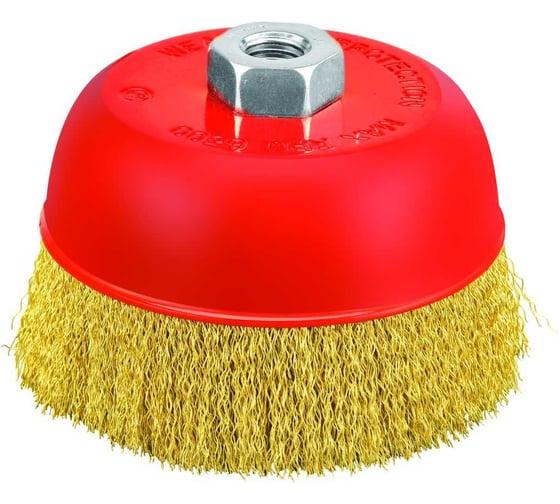 Изображение товара Кордщетка чашечная P.I.T. 100x0,3мм, латунированная витая проволока, резьба M14 APLS12-M100