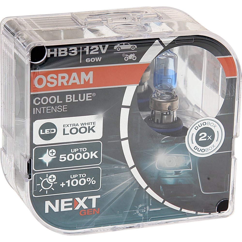 Изображение товара Автолампа Osram HB3 9005 P20d+100% Cool Blue Intense NextGen 2 шт, 12V, до 5000K