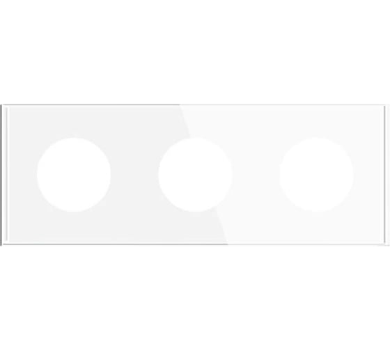 Изображение товара Рамка Arlight стеклянная FRM-GLARE-GC-3-WH 1шт 043838