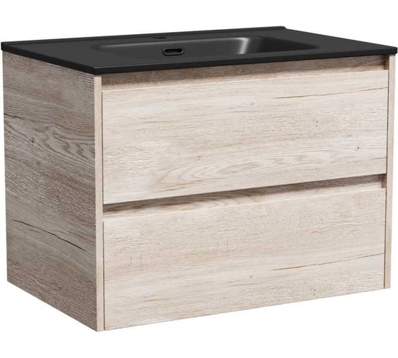 Изображение товара Подвесная тумба Sancos Libra 690x450x500, c двумя ящиками оснащенными доводчиками, дуб галифакс натуральный, арт. LB70EG