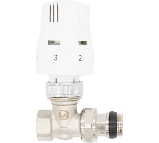 Изображение товара Клапан радиаторный термостатический прямой с уплотнительным кольцом с термоголовкой Damento Clima 1/2" В-Н 023008