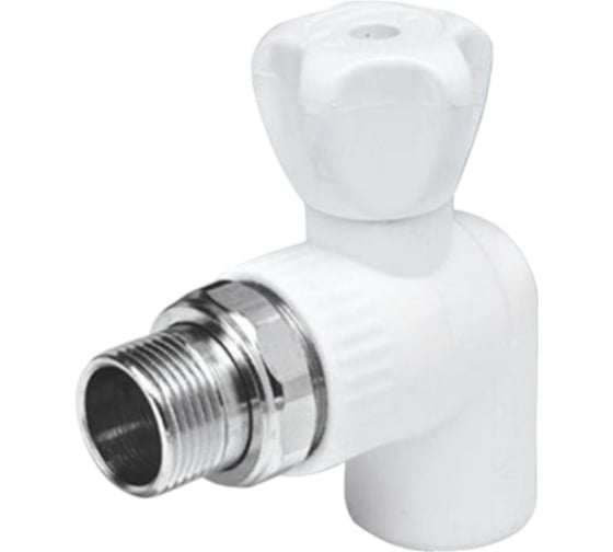 Изображение товара Кран шаровой Damento д/радиаторов угловой 25x1/2" белый 9477
