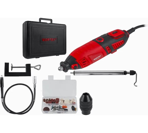 Изображение товара Электрический гравер WORTEX MG 3219 E в чемодане, аксессуары 185 вт, 8000-35000 об/мин, цанга 2.4/3.2 мм 1333745