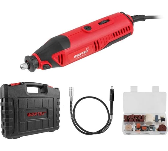 Изображение товара Электрический гравер WORTEX LX MG 3214-1 E в чемодане, аксессуары 130 Вт, 10000-35000 об/мин, цанги 3,0/3,2 1333744