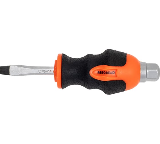 Изображение товара Отвертка шлицевая Автоdело 6x38мм сквозная с шестигранником под ключ 30850 17088