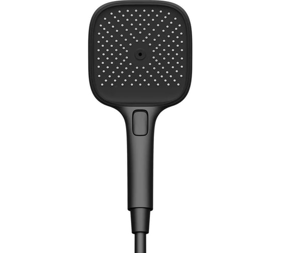 Изображение товара Душевая лейка Sancos Nok square, кнопочное управление, 125x125 мм, 3 режима, цвет черный матовый, арт. SC6002MB