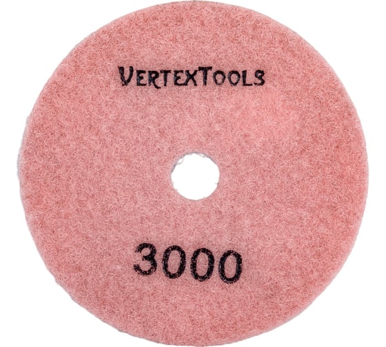 Изображение товара Круг алмазный гибкий шлифовальный для полировки мрамора (100х3х15 мм; Р3000) vertextools 12500-3000