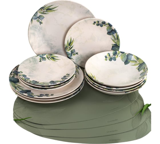 Изображение товара Столовый набор FIORETTA NATURE на 4 персоны, 16 предметов TDS566-ECOM