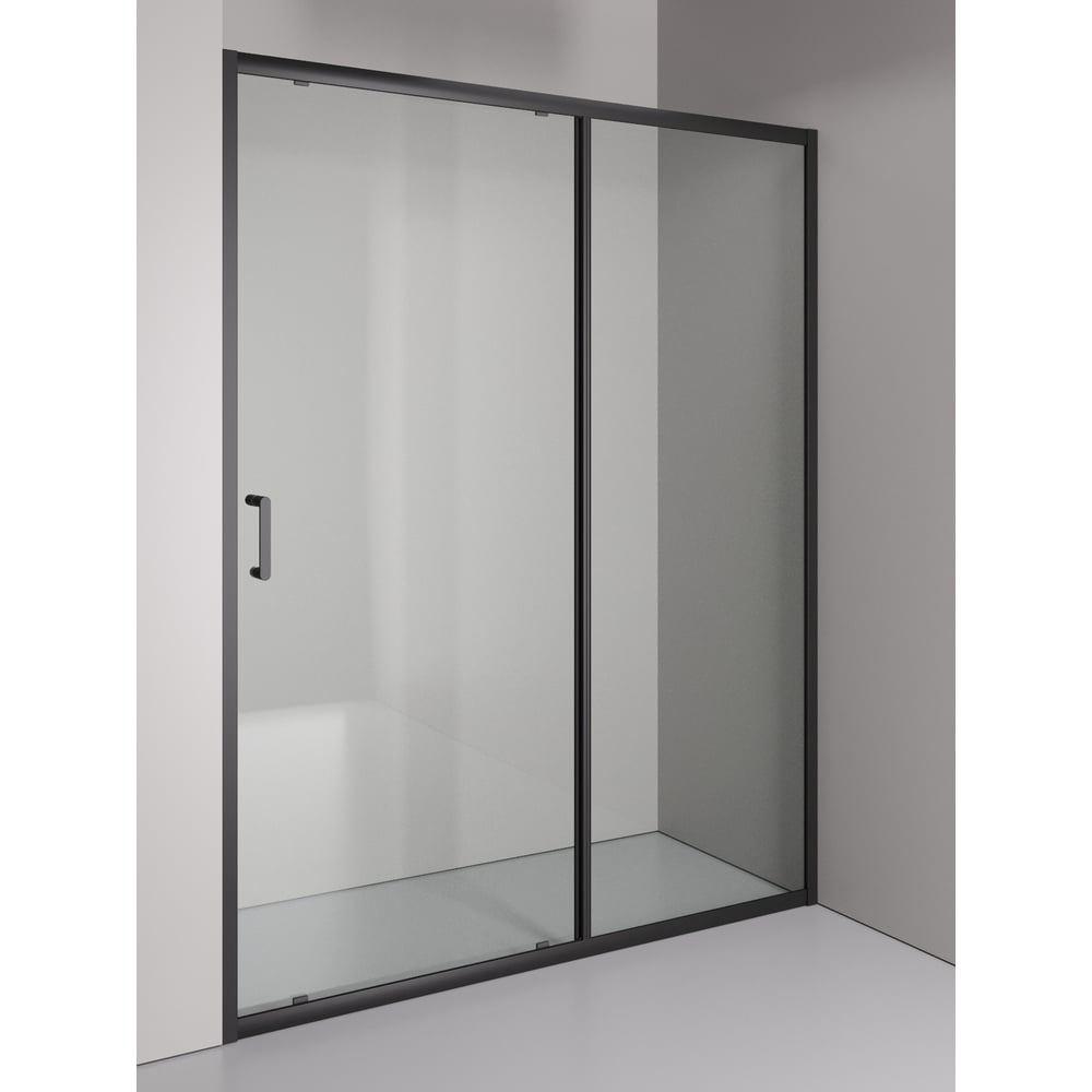 Изображение товара Душевое ограждение ORANGE E02-150TB в нишу с раздвижной дверкой матовый черный