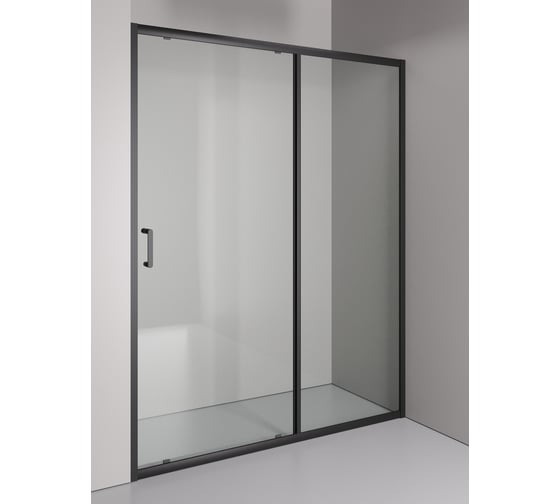 Изображение товара Душевое ограждение ORANGE E02-150TB в нишу с раздвижной дверкой, матовый черный X443010482