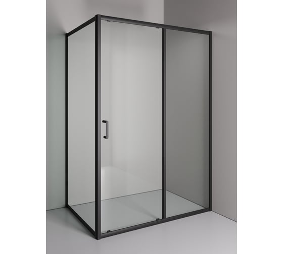 Изображение товара Душевой уголок ORANGE E23-13090TB без поддона с раздвижной дверкой, матовый черный X573654822